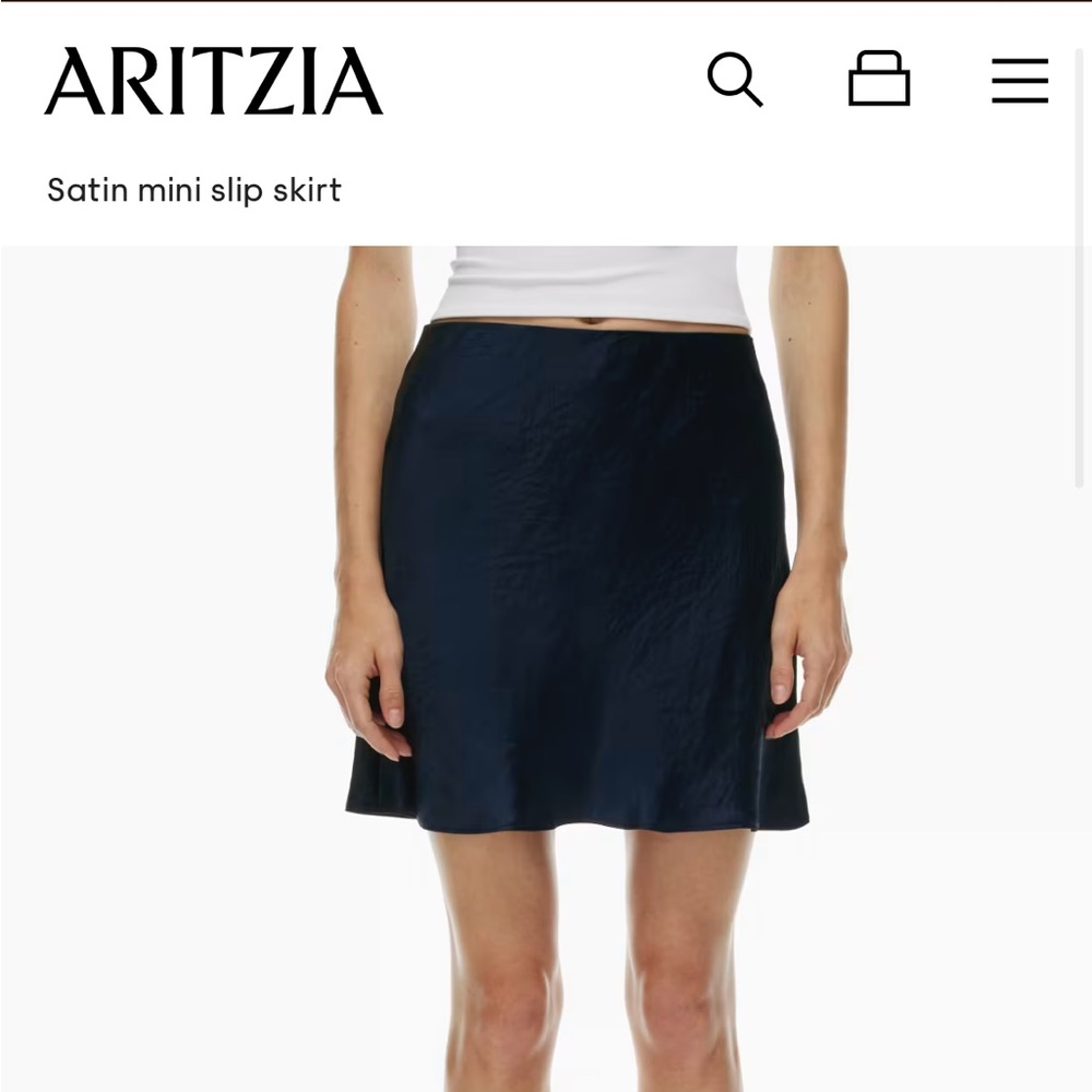 ARITZIA BABATON MINI SLIP SKIRT